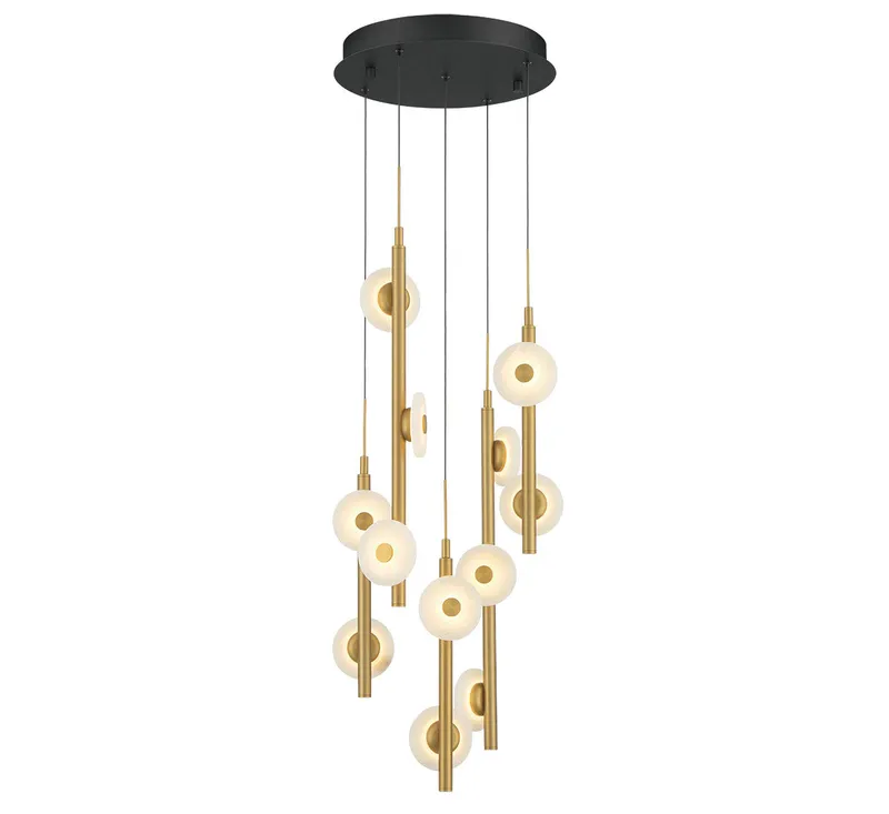 ETNA 12360-02, 12 Light Round LED Chandelier — Lib&Co. LED Pendant Lights 36.0W 3000K