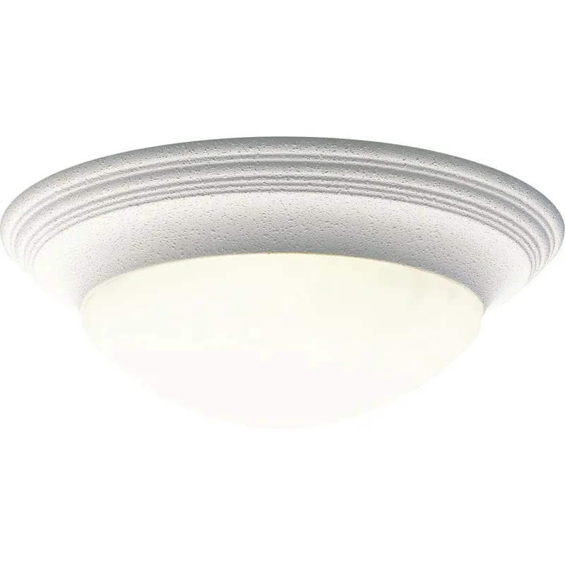 Three-Light Alabaster Glass 16-5/8" Close-to-Ceiling — Progress Lighting LED Post Top Lights  