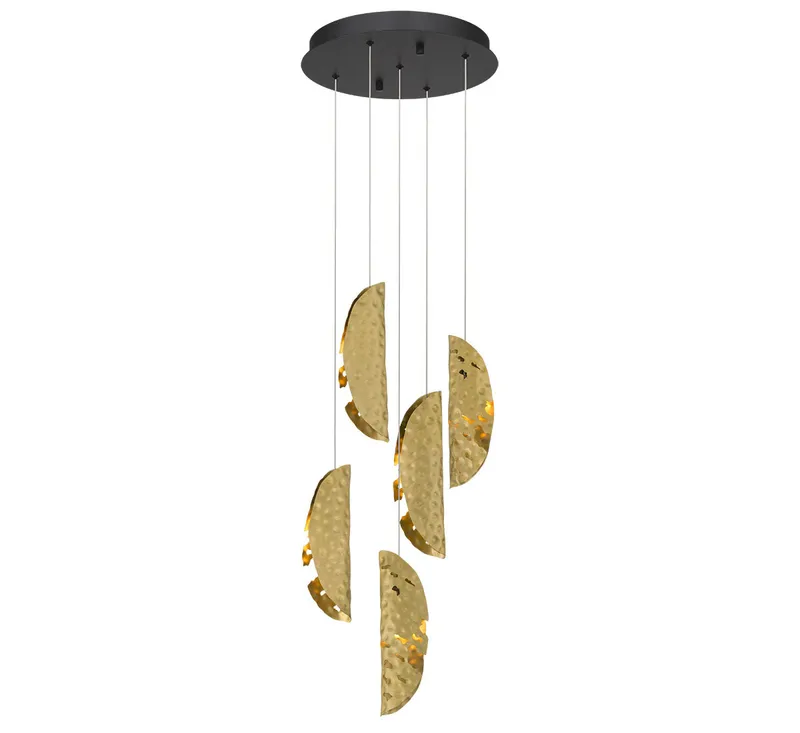 SORRENTO 12407-020-02, 5 Light Round LED Chandelier — Lib&Co. LED Pendant Lights 3.0W 3000K