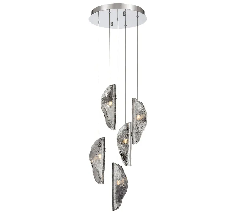 SORRENTO 12407-019-01, 5 Light Round LED Chandelier — Lib&Co. LED Pendant Lights 3.0W 3000K