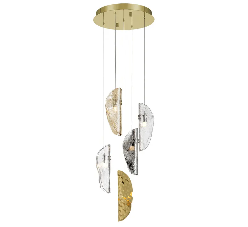 SORRENTO 12407-024-07, 5 Light Round LED Chandelier — Lib&Co. LED Pendant Lights 3.0W 3000K