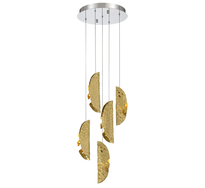 SORRENTO 12407-020-01, 5 Light Round LED Chandelier — Lib&Co. LED Pendant Lights 3.0W 3000K
