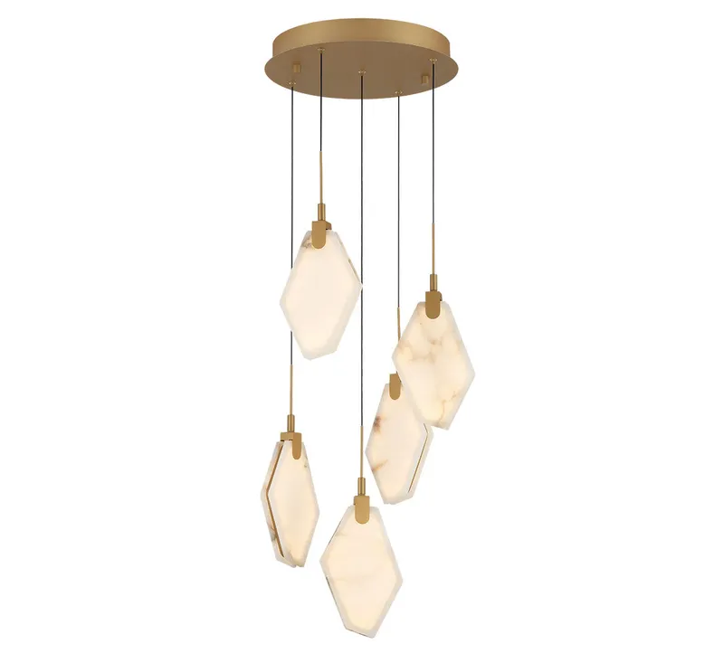 KOSMOS 12382-030, 5 Light Round LED Chandelier — Lib&Co. LED Pendant Lights 45.0W 3000K