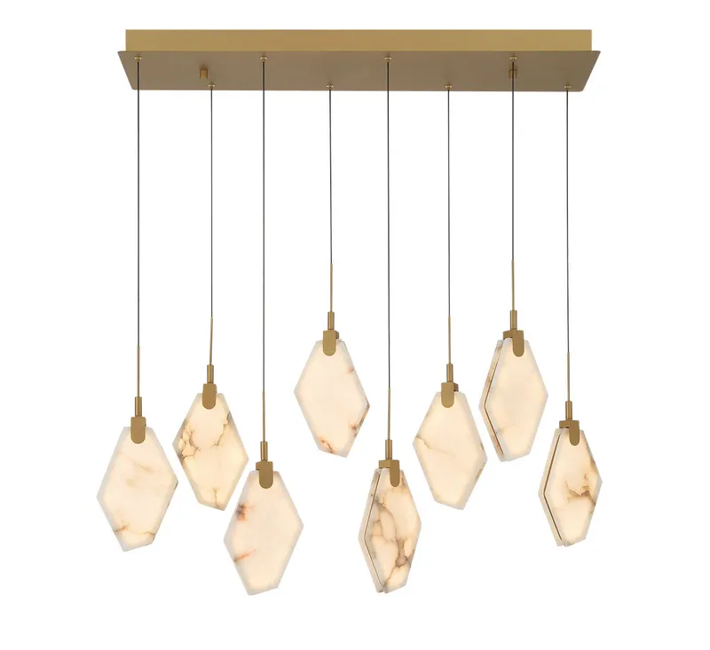 KOSMOS 12387-030, 8 Light Rectangular LED Chandelier — Lib&Co. LED Pendant Lights 72.0W 3000K