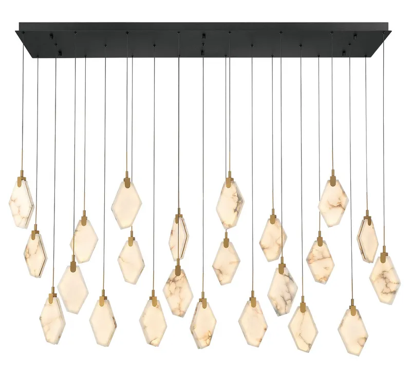 KOSMOS 12390-02, 23 Light Rectangular LED Chandelier — Lib&Co. LED Pendant Lights 207.0W 3000K