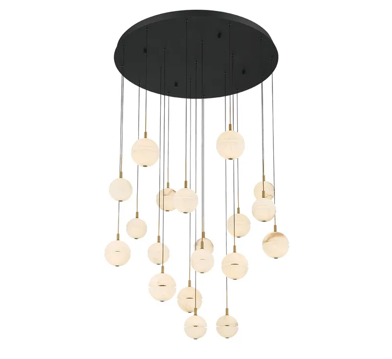 CORFU 12373-02, 19 Light Round LED Chandelier — Lib&Co. LED Pendant Lights 150.0W 3000K