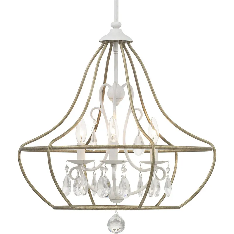 Fleurette Collection Three-Light Chandelier — Progress Lighting LED Landscape Lights  