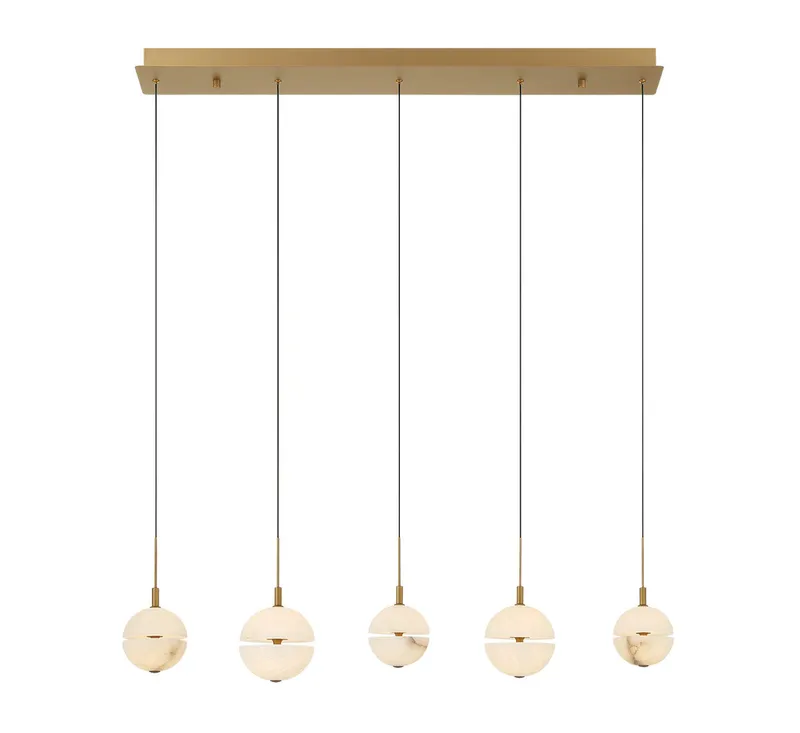 CORFU 12375-030, 5 Light Linear LED Chandelier — Lib&Co. LED Linear Lights 38.0W 3000K