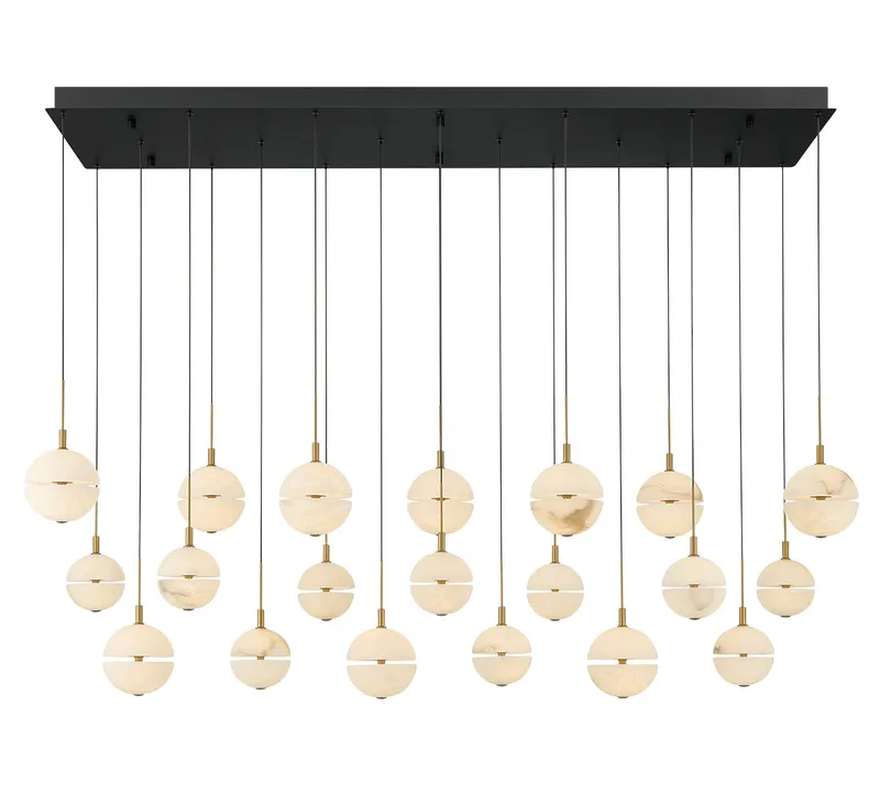 CORFU 12378-02, 20 Light Rectangular LED Chandelier — Lib&Co. LED Pendant Lights 160.0W 3000K