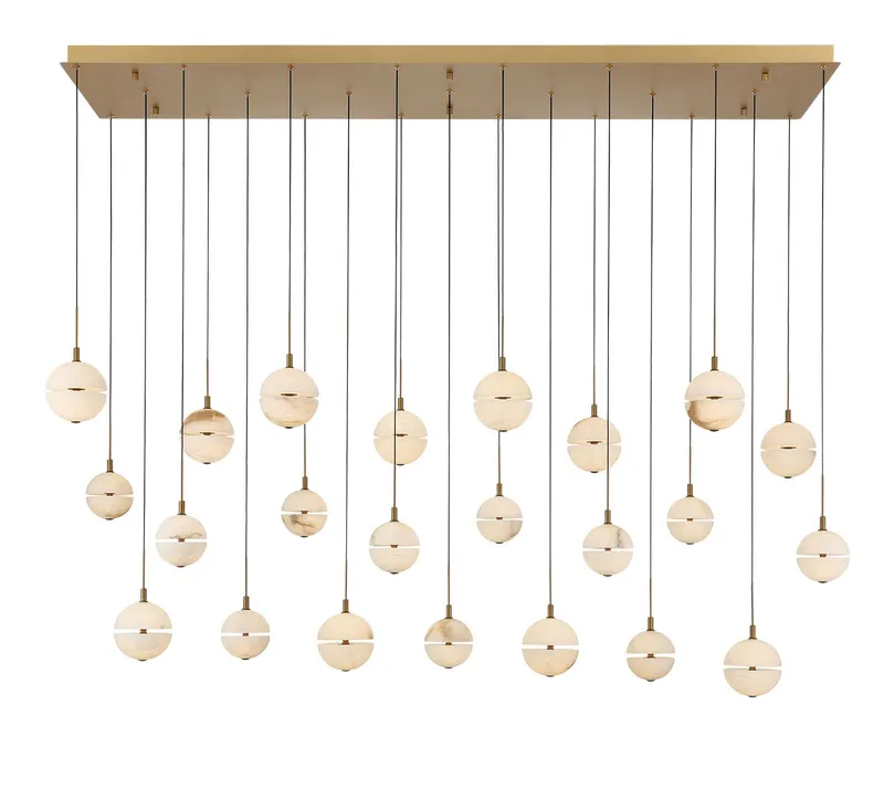 CORFU 12379-030, 23 Light Rectangular LED Chandelier — Lib&Co. LED Pendant Lights 182.0W 3000K