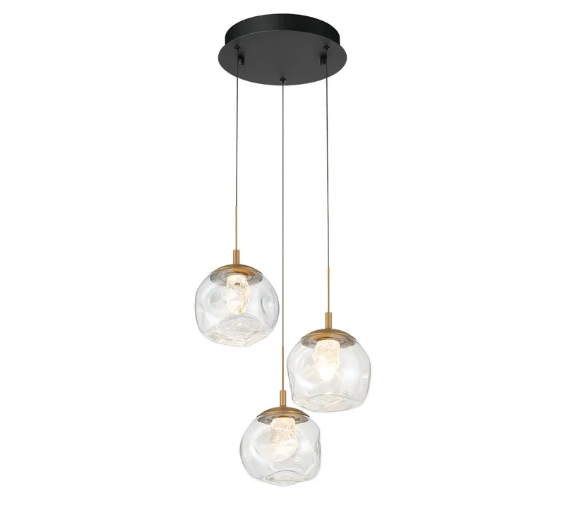 CAMERINO 12439-02, 3 Light Round LED Pendant — Lib&Co. LED Pendant Lights 24.0W 3000K
