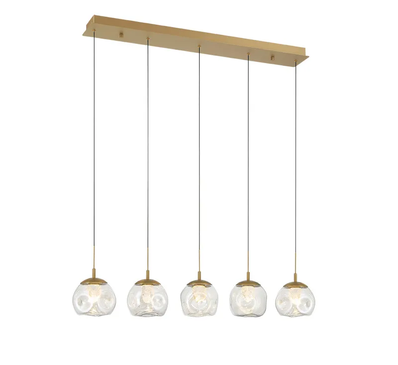 CAMERINO 12444-030, 5 Light Linear LED Chandelier — Lib&Co. LED Linear Lights 40.0W 3000K