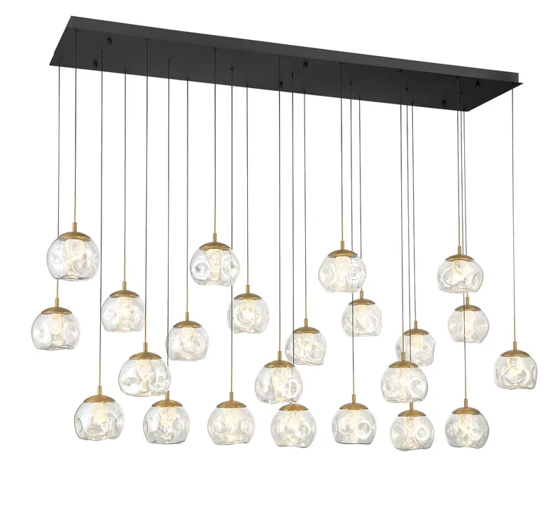 CAMERINO 12448-02, 23 Light Rectangular LED Chandelier — Lib&Co. LED Pendant Lights 184.0W 3000K