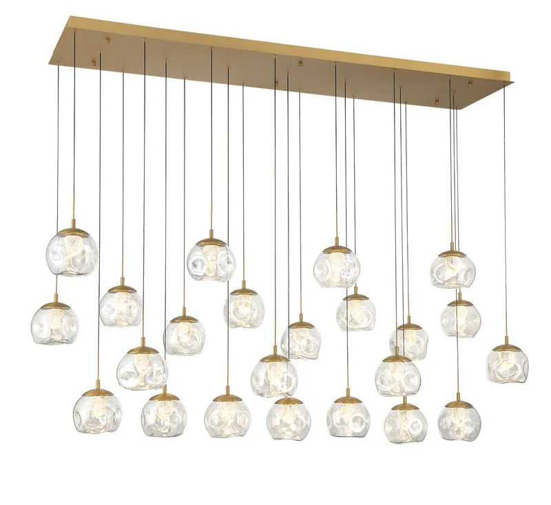 CAMERINO 12448-030, 23 Light Rectangular LED Chandelier — Lib&Co. LED Pendant Lights 184.0W 3000K