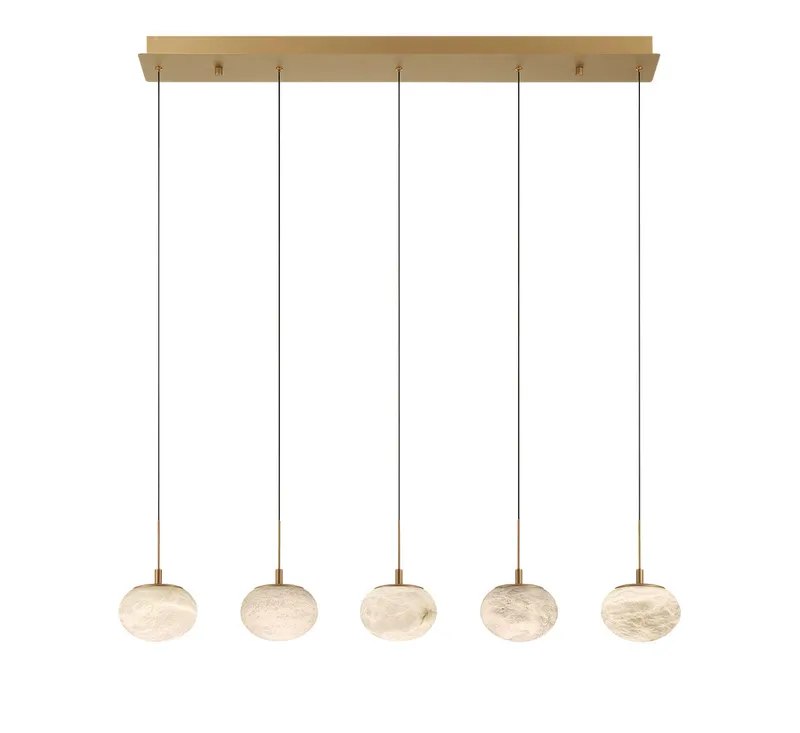 CALCOLO 12125-030, 5 Light Linear LED Chandelier — Lib&Co. LED Linear Lights 40.0W 3000K