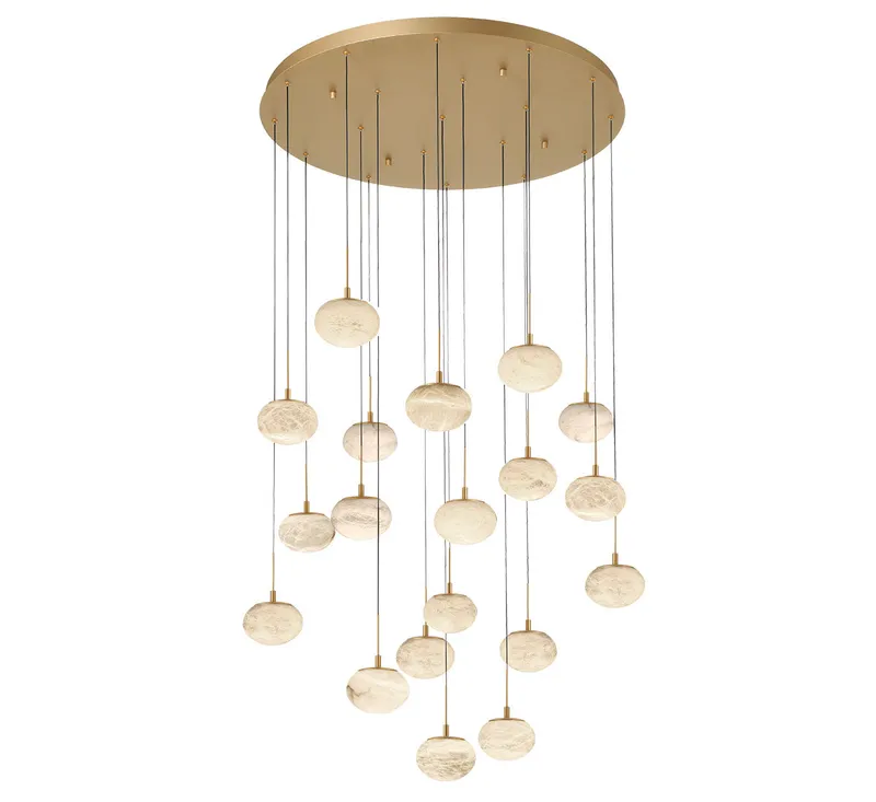 CALCOLO 12122-030, 19 Light Round LED Chandelier — Lib&Co. LED Pendant Lights 152.0W 3000K
