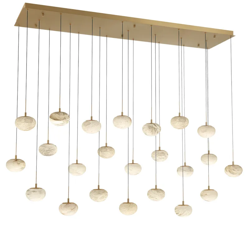 CALCOLO 12246-030, 23 Light Rectangular LED Chandelier — Lib&Co. LED Pendant Lights 184.0W 3000K