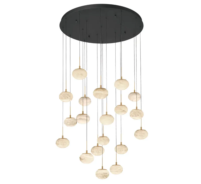 CALCOLO 12122-02, 19 Light Round LED Chandelier — Lib&Co. LED Pendant Lights 152.0W 3000K