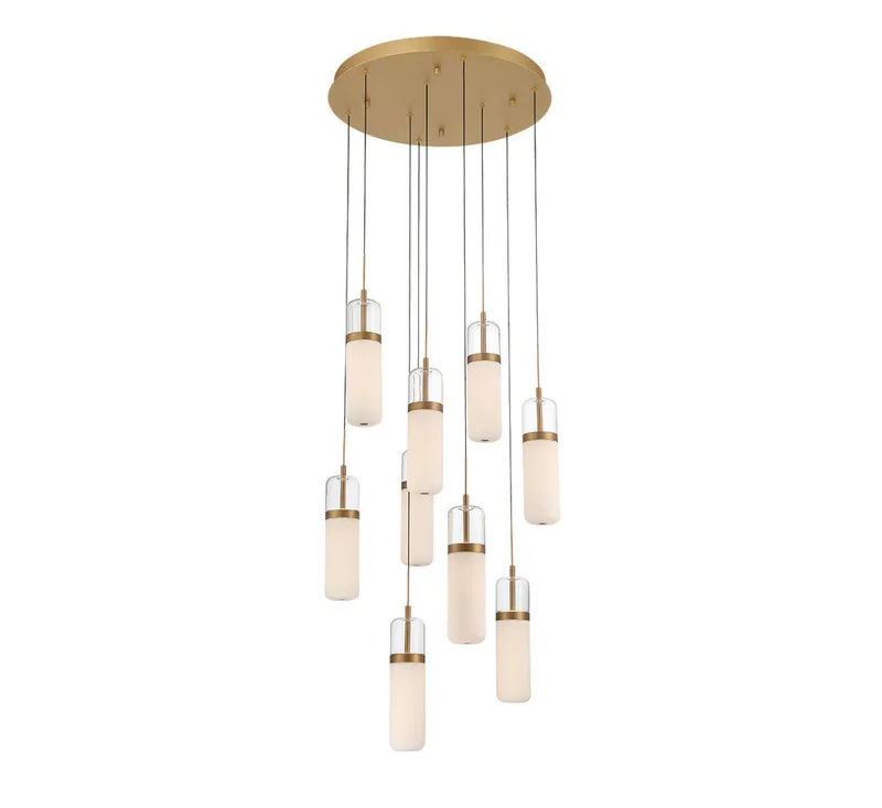 VERONA 10222-030, 9 Light Round LED Chandelier — Lib&Co. LED Pendant Lights 99.0W 3000K