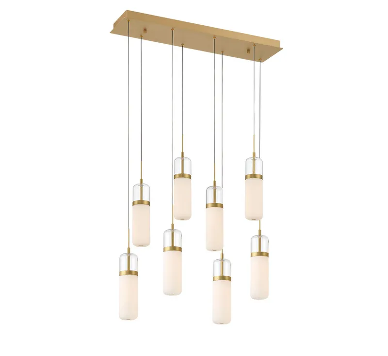 VERONA 10225-030, 8 Light Rectangular LED Chandelier — Lib&Co. LED Pendant Lights 88.0W 3000K