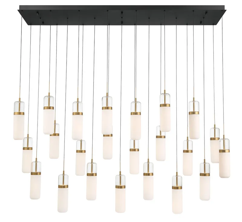 VERONA 12249-02, 23 Light Rectangular LED Chandelier — Lib&Co. LED Pendant Lights 253.0W 3000K