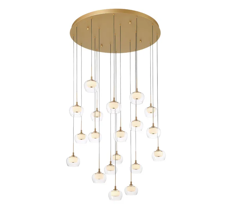 MANAROLA 10214-030, 19 Light Round LED Chandelier — Lib&Co. LED Pendant Lights 146.3W 3000K