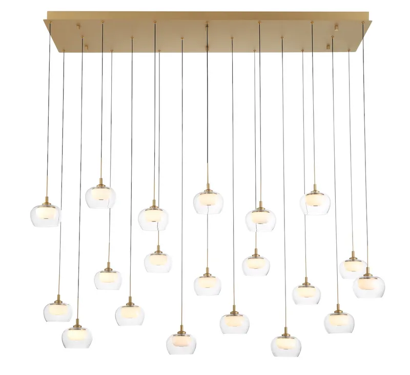 MANAROLA 12244-030, 20 Light Rectangular LED Pendant — Lib&Co. LED Pendant Lights 160.0W 3000K