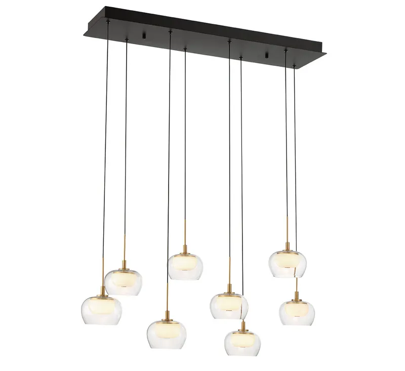MANAROLA 10216-02, 8 Light Rectangular LED Chandelier — Lib&Co. LED Pendant Lights 61.6W 3000K