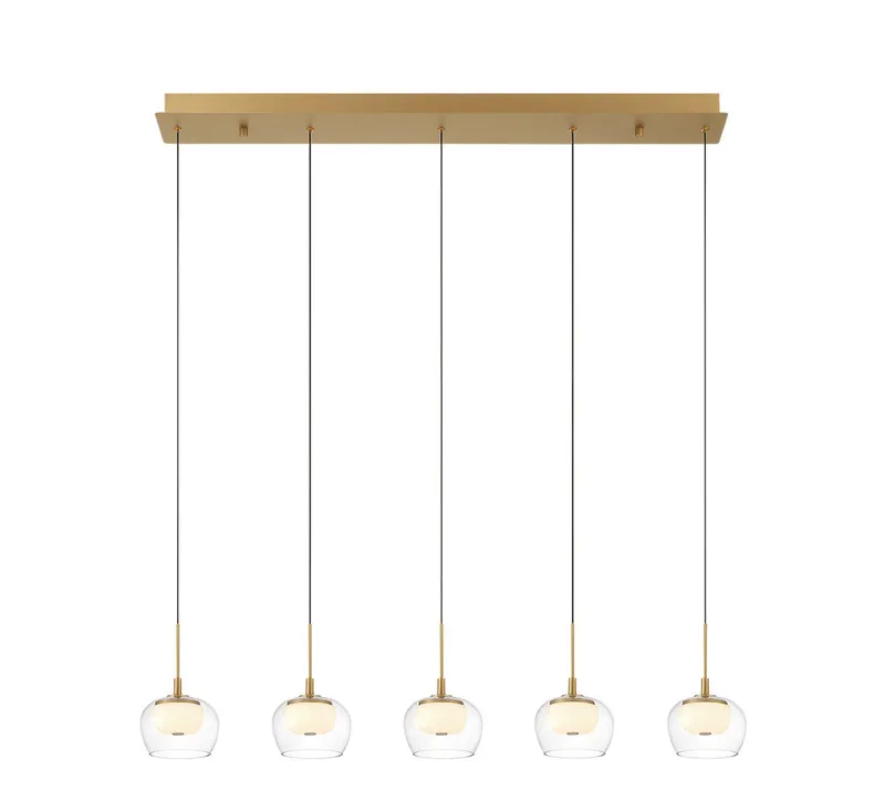 MANAROLA 10217-030, 5 Light Linear LED Chandelier — Lib&Co. LED Linear Lights 38.5W 3000K