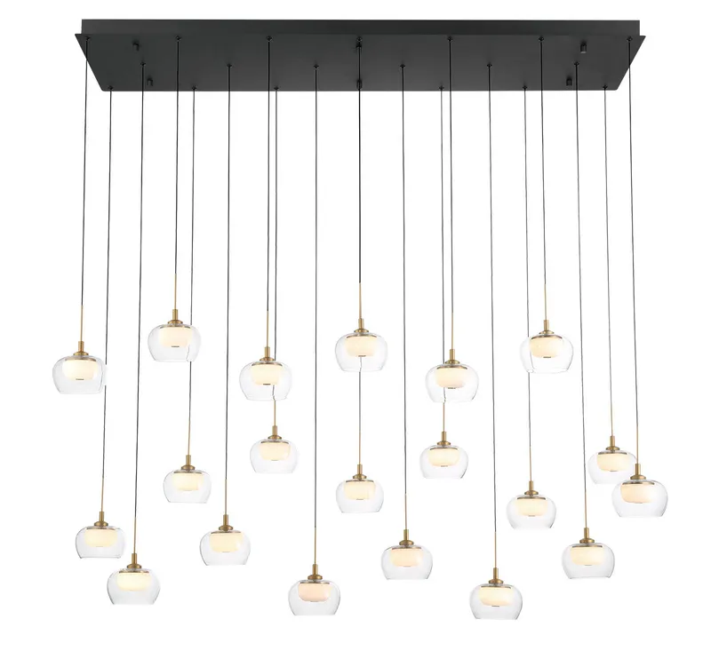 MANAROLA 12244-02, 20 Light Rectangular LED Chandelier — Lib&Co. LED Pendant Lights 160.0W 3000K