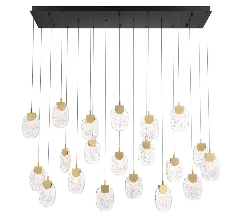 CASTELO 12295-02, 20 Light Rectangular LED Pendant — Lib&Co. LED Pendant Lights 100.0W 3000K