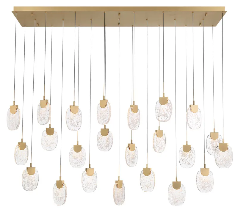 CASTELO 12296-030, 23 Light Rectangular LED Chandelier — Lib&Co. LED Pendant Lights 115.0W 3000K