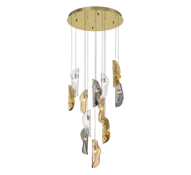 SORRENTO 10164-024-07, 12 Light Round LED Chandelier — Lib&Co. LED Pendant Lights 3.0W 3000K