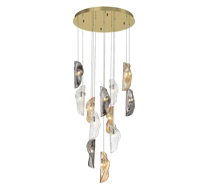 SORRENTO 10164-023-07, 12 Light round LED Chandelier — Lib&Co. LED Pendant Lights 3.0W 3000K