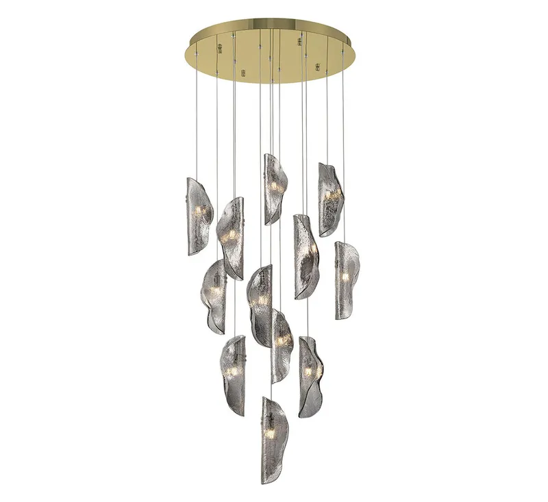 SORRENTO 10164-019-07, 12 Light round LED Chandelier — Lib&Co. LED Pendant Lights 3.0W 3000K