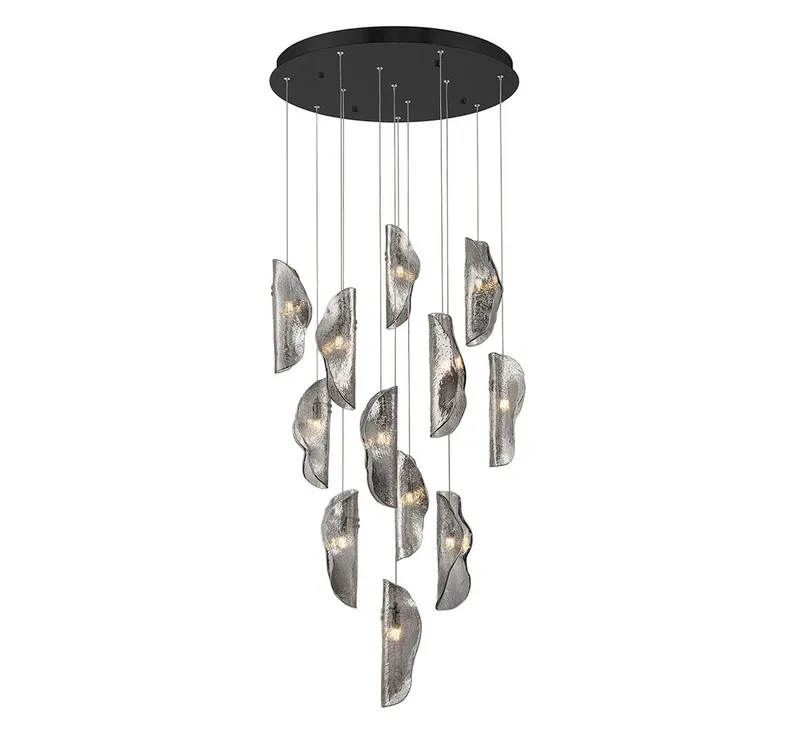 SORRENTO 10164-019-02, 12 Light round LED Chandelier — Lib&Co. LED Pendant Lights 3.0W 3000K