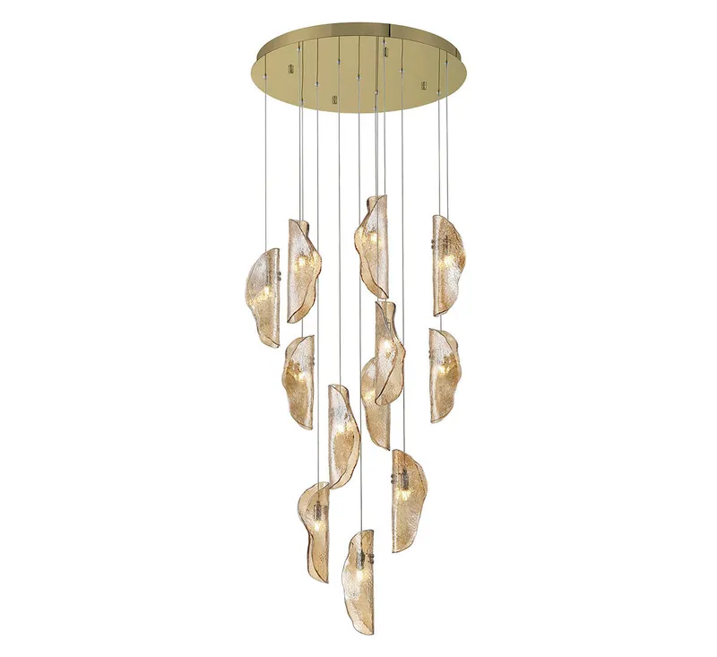 SORRENTO 10164-018-07, 12 Light round LED Chandelier — Lib&Co. LED Pendant Lights 3.0W 3000K