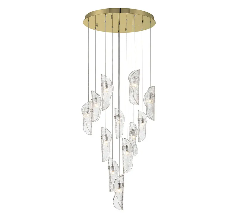 SORRENTO 10164-017-07, 12 Light Round LED Chandelier — Lib&Co. LED Pendant Lights 3.0W 3000K