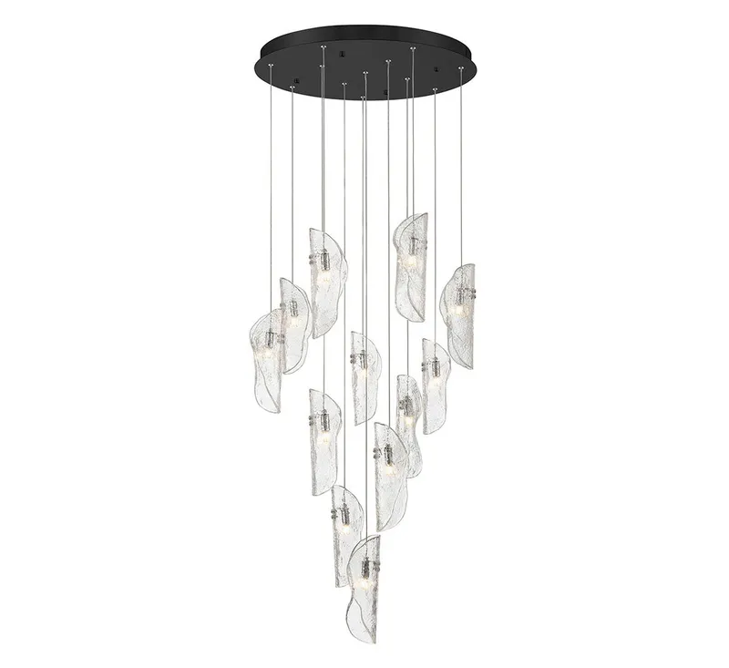 SORRENTO 10164-017-02, 12 Light Round LED Chandelier — Lib&Co. LED Pendant Lights 3.0W 3000K