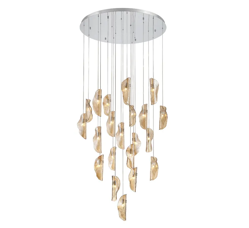 SORRENTO 10167-018-01, 21 Light Round LED Chandelier — Lib&Co. LED Pendant Lights 3.0W 3000K