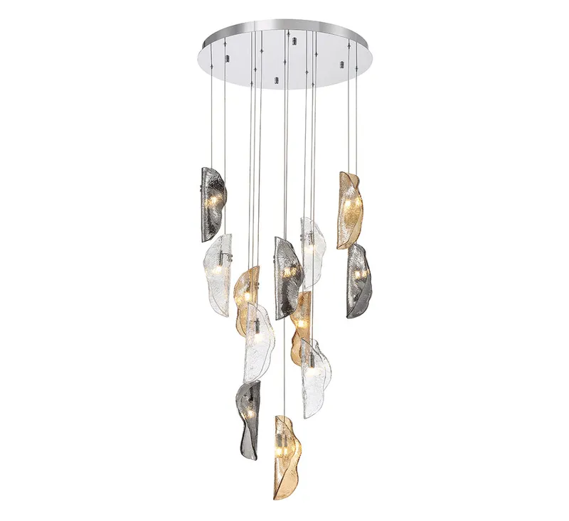 SORRENTO 10164-023-01, 12 Light round LED Chandelier — Lib&Co. LED Pendant Lights 3.0W 3000K