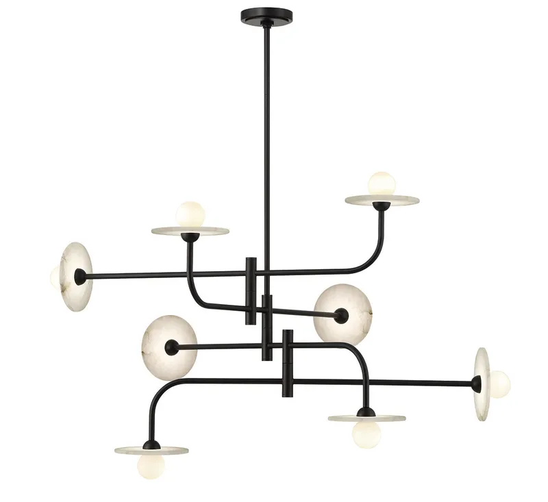 TERAMO 12052-02, 8 Light LED Chandelier — Lib&Co. LED Pendant Lights 3.0W 3000K