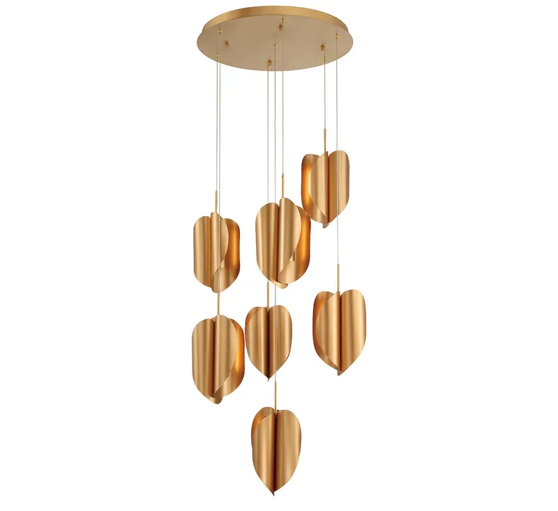 PORTOFINO 10118-04, 7 Light Round LED Chandelier — Lib&Co. LED Pendant Lights 45.5W 3000K