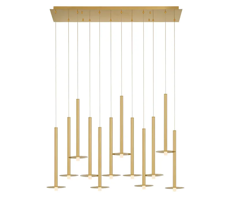 PIATTO 12107-07, 12 Light Linear LED Chandelier — Lib&Co. LED Linear Lights 33.0W 3000K