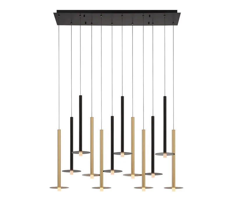 PIATTO 12107-023, 12 Light Linear LED Chandelier — Lib&Co. LED Linear Lights 33.0W 3000K