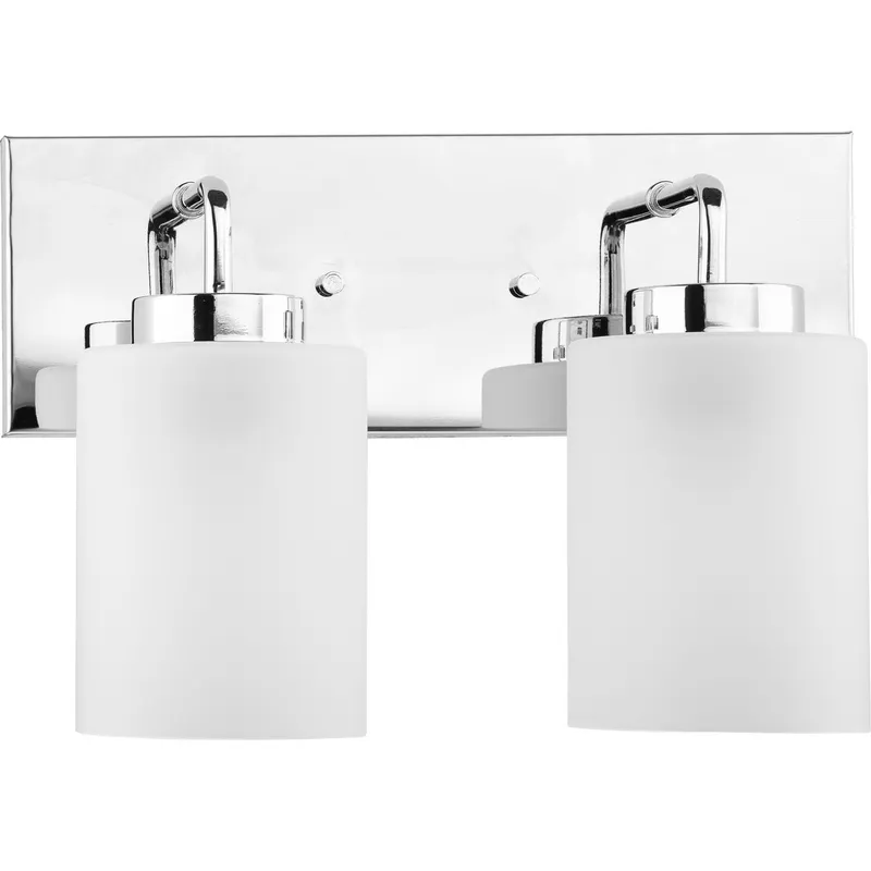 Merry Collection Two-Light Etched Glass Bath Vanity Wall Light — Progress Lighting LED Wall Lights  