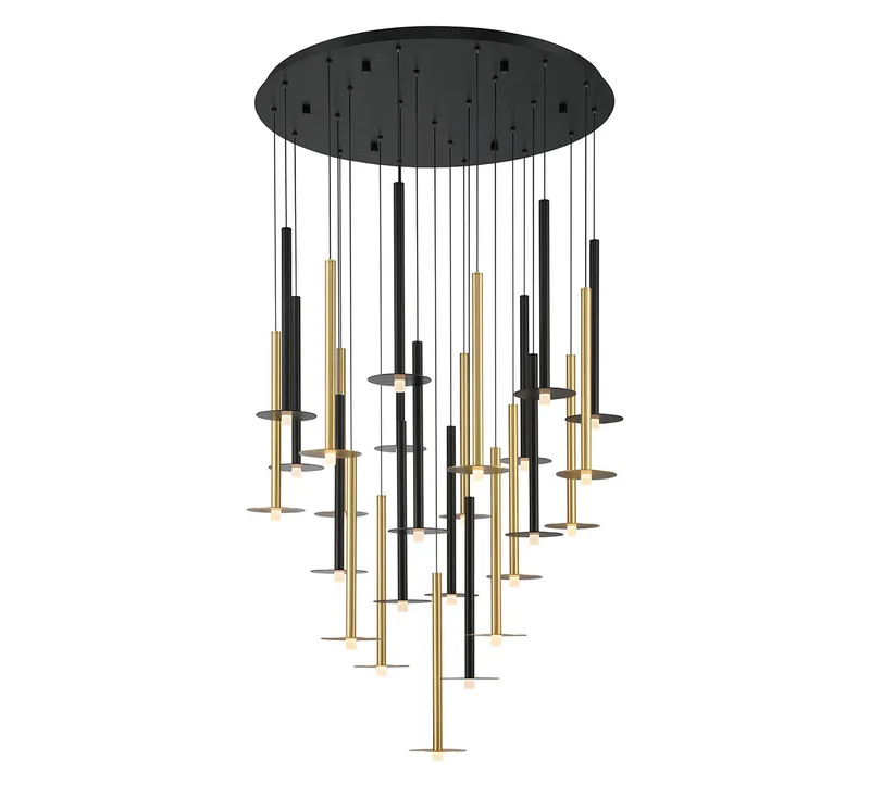 PIATTO 12105-023, 25 Light Round LED Chandelier — Lib&Co. LED Pendant Lights 70.0W 3000K
