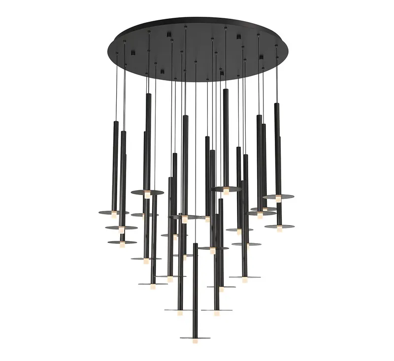 PIATTO 12105-02, 25 Light Round LED Chandelier — Lib&Co. LED Pendant Lights 70.0W 3000K