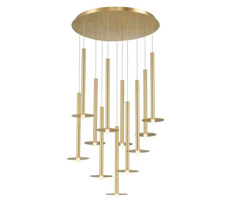 PIATTO 12104-07, 11 Light Round LED Chandelier — Lib&Co. LED Pendant Lights 30.0W 3000K