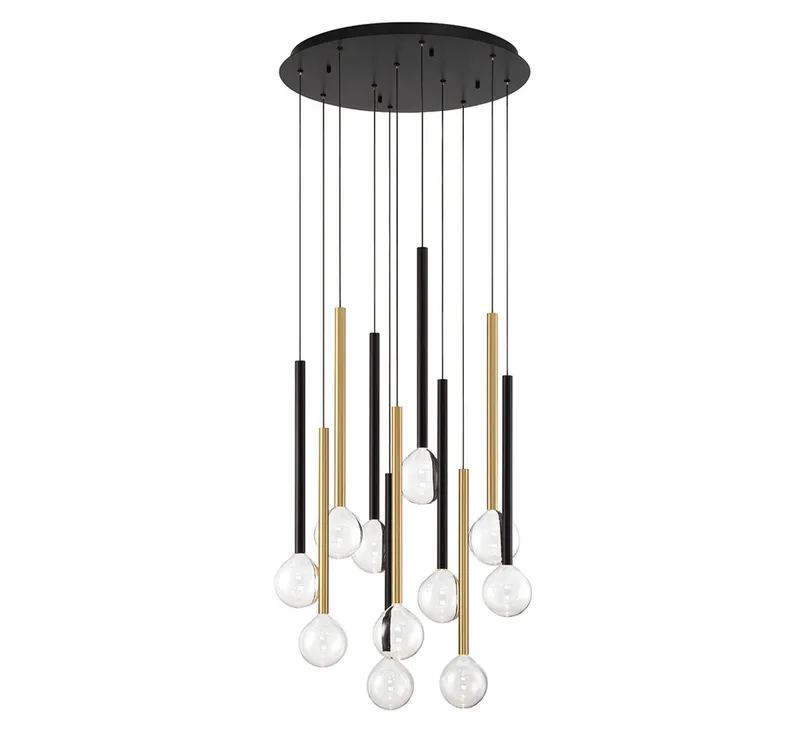 POSITANO 10144-023, 11 Light Round LED Chandelier — Lib&Co. LED Pendant Lights 30.0W 3000K
